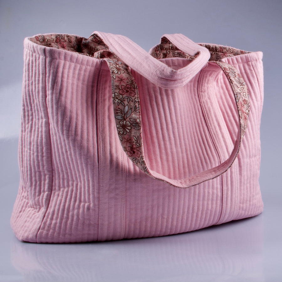 Tote Bag (L) - lyserød <br>af økologisk bomuld
